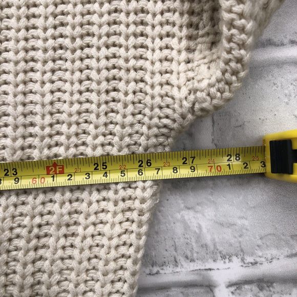 Young Fabulous & Broke Chunky Knit Distressed Raw Hem Oversized Sweater Size S/M - Picture 8 of 13